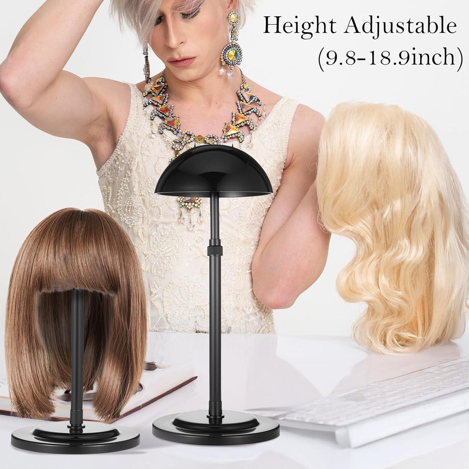 Soporte para Pelucas MAQUITA 6 Piezas Altura Ajustable 24.9-48 cm
