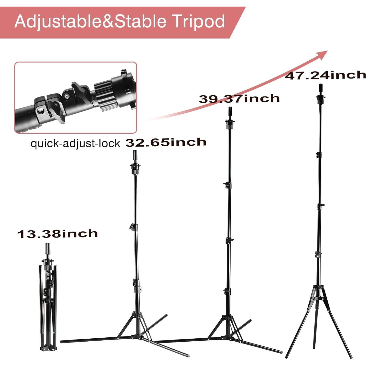 Soporte de Peluca Trípode Neverland 160 cm con Cabeza de Lona