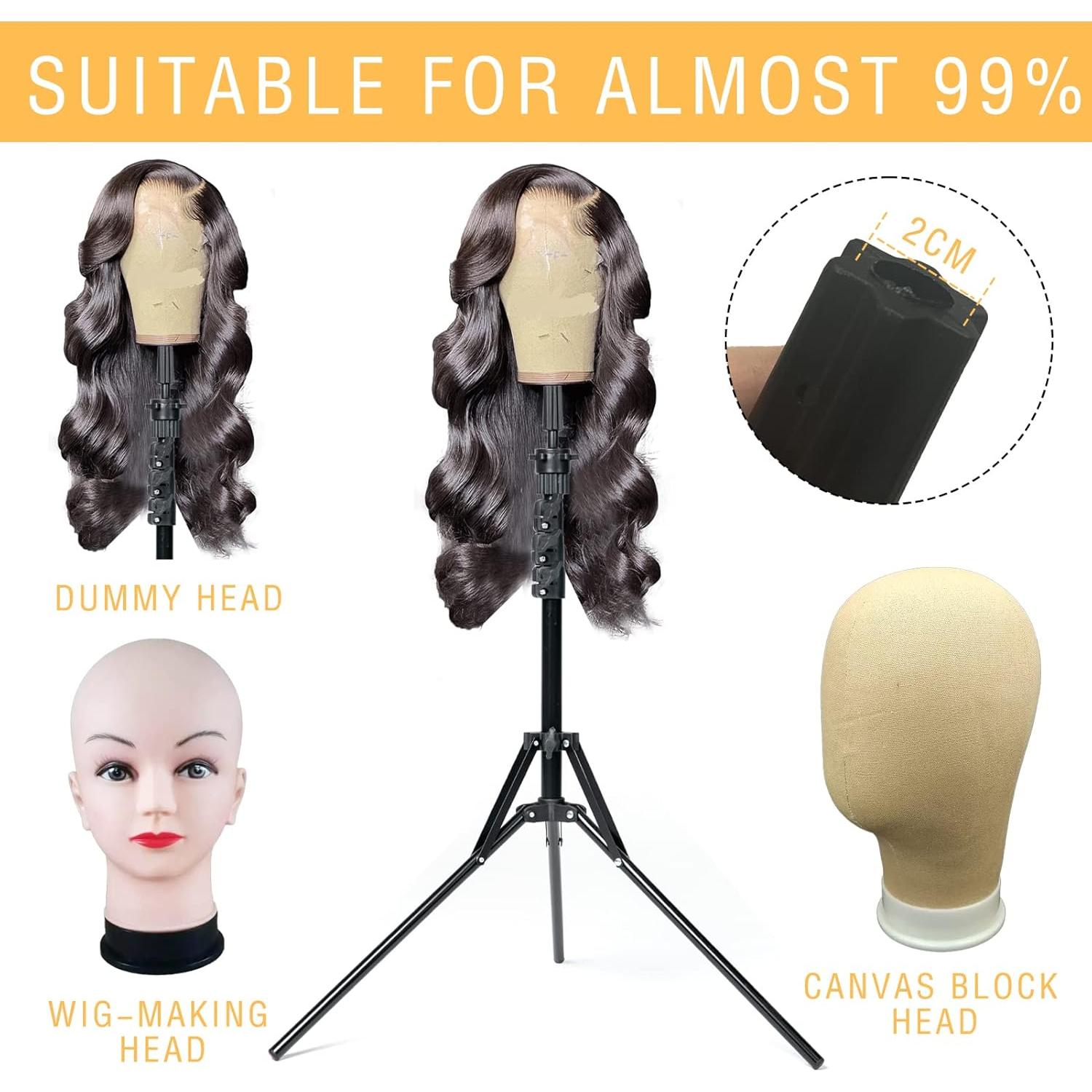 Soporte de Peluca Tripode Ajustable GOIPLE CARE + 52 Piezas