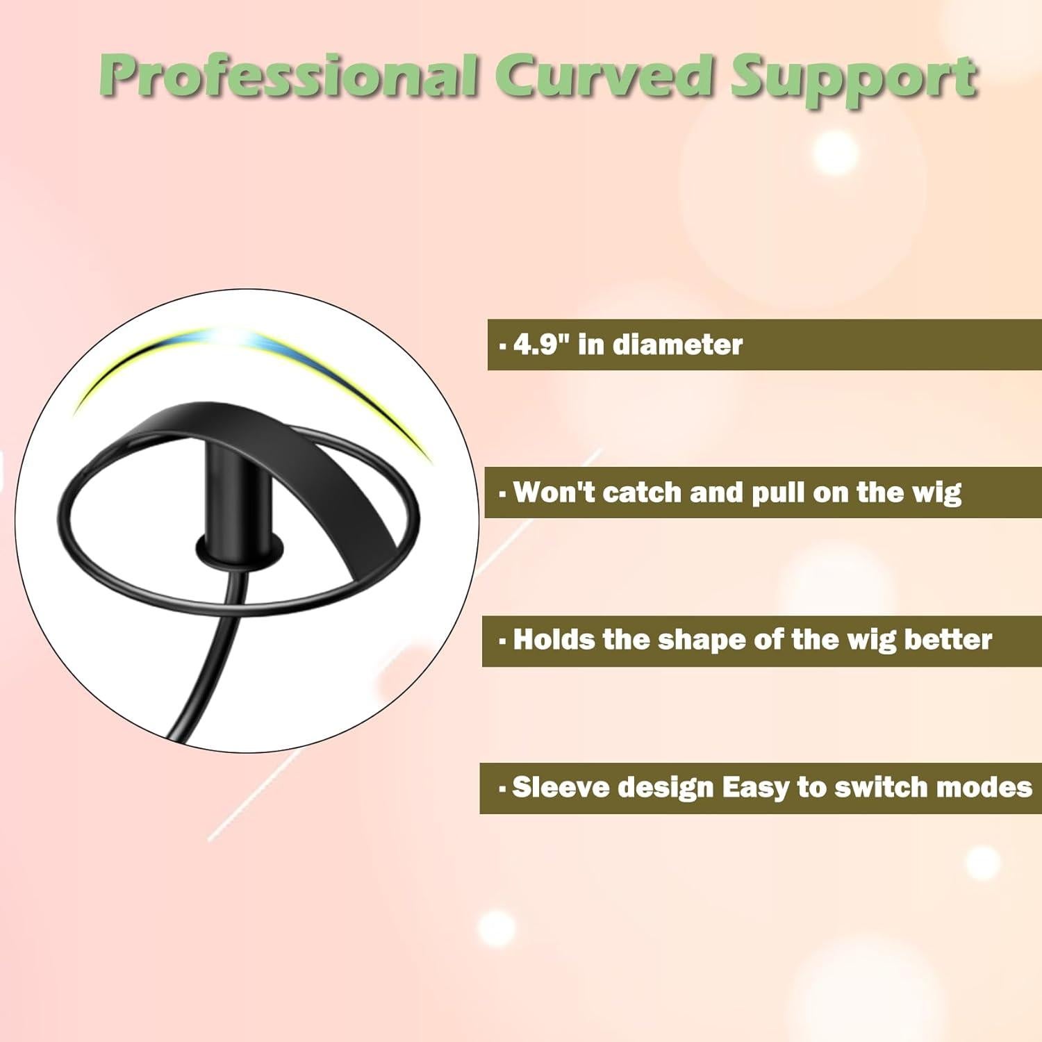 Soporte para Pelucas Lhysn - Organizador de Metal con 4 Soportes