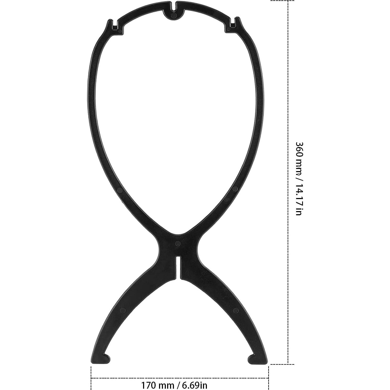 Paquete de 20 Soportes Plegables para Pelucas ZEONHAK Negro