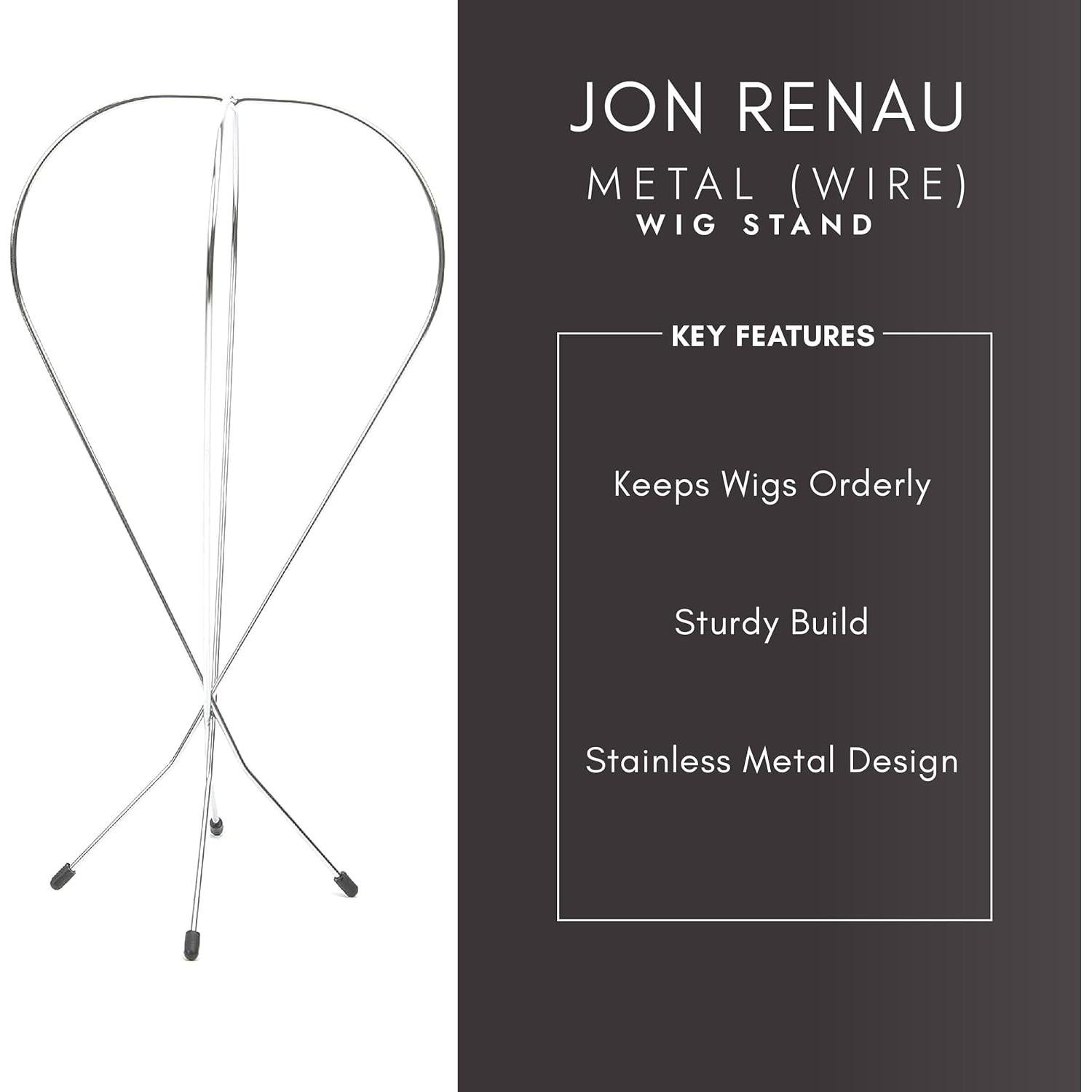 Soporte para Pelucas Plegable de Metal Jon Renau - Duradero y Ligero