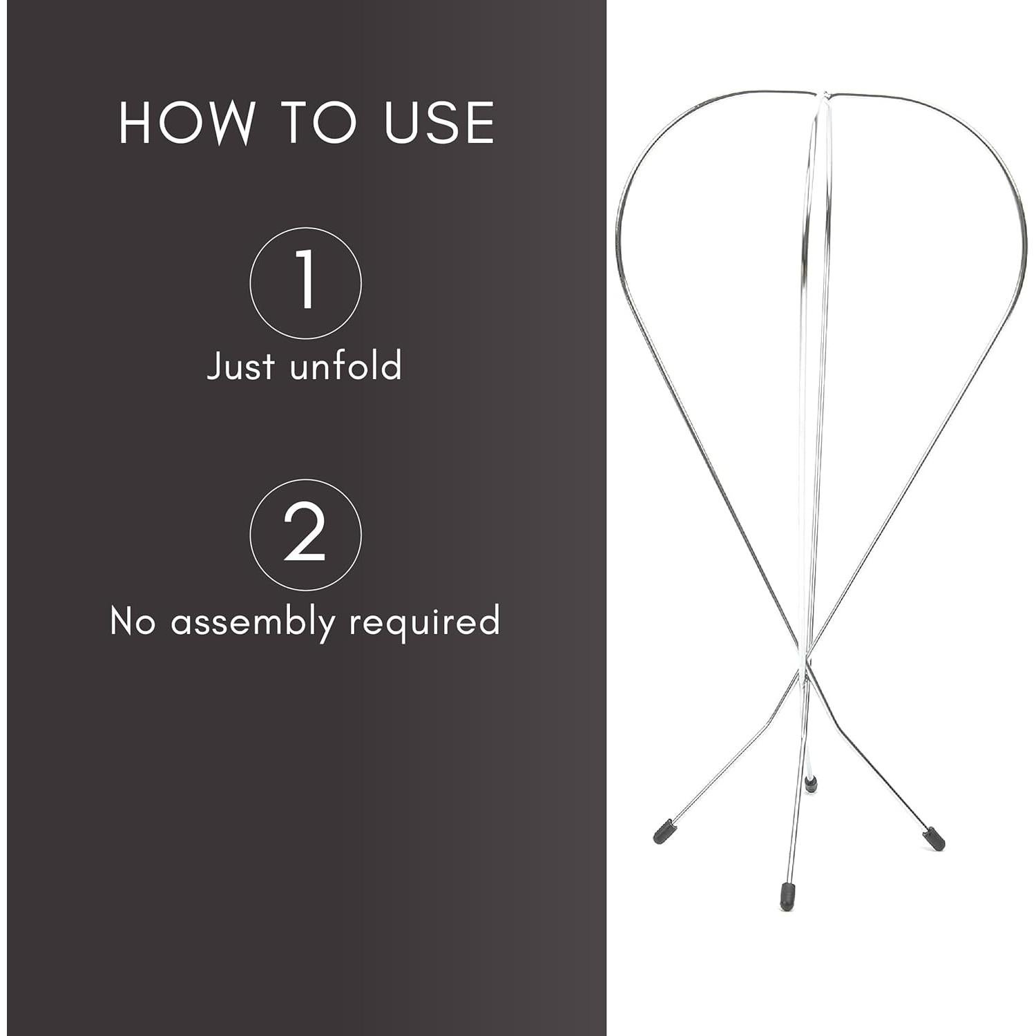 Soporte para Pelucas Plegable de Metal Jon Renau - Duradero y Ligero