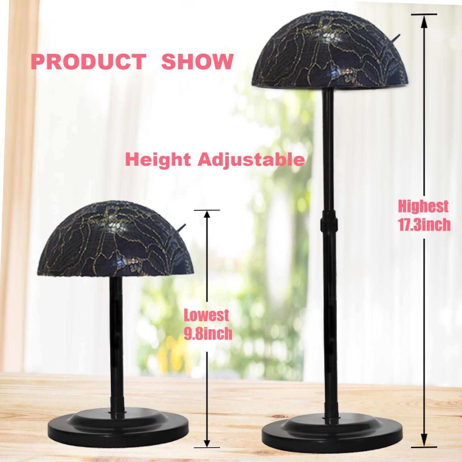 Soporte para Pelucas Ajustable WiZiWi - Negro, 24.9-43.9 cm