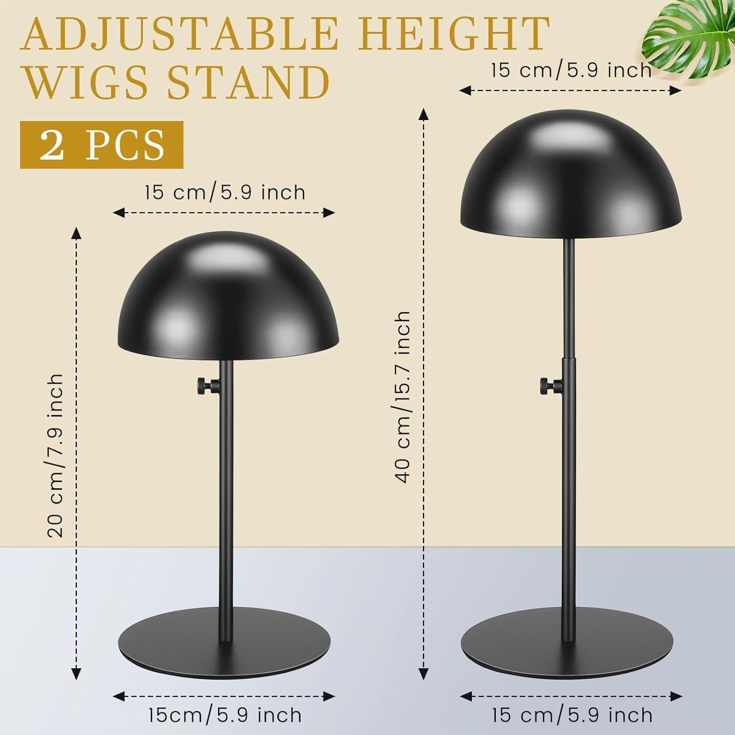 Soporte para Sombreros Sintuff 2 Pcs Ajustable 20-40 cm Negro