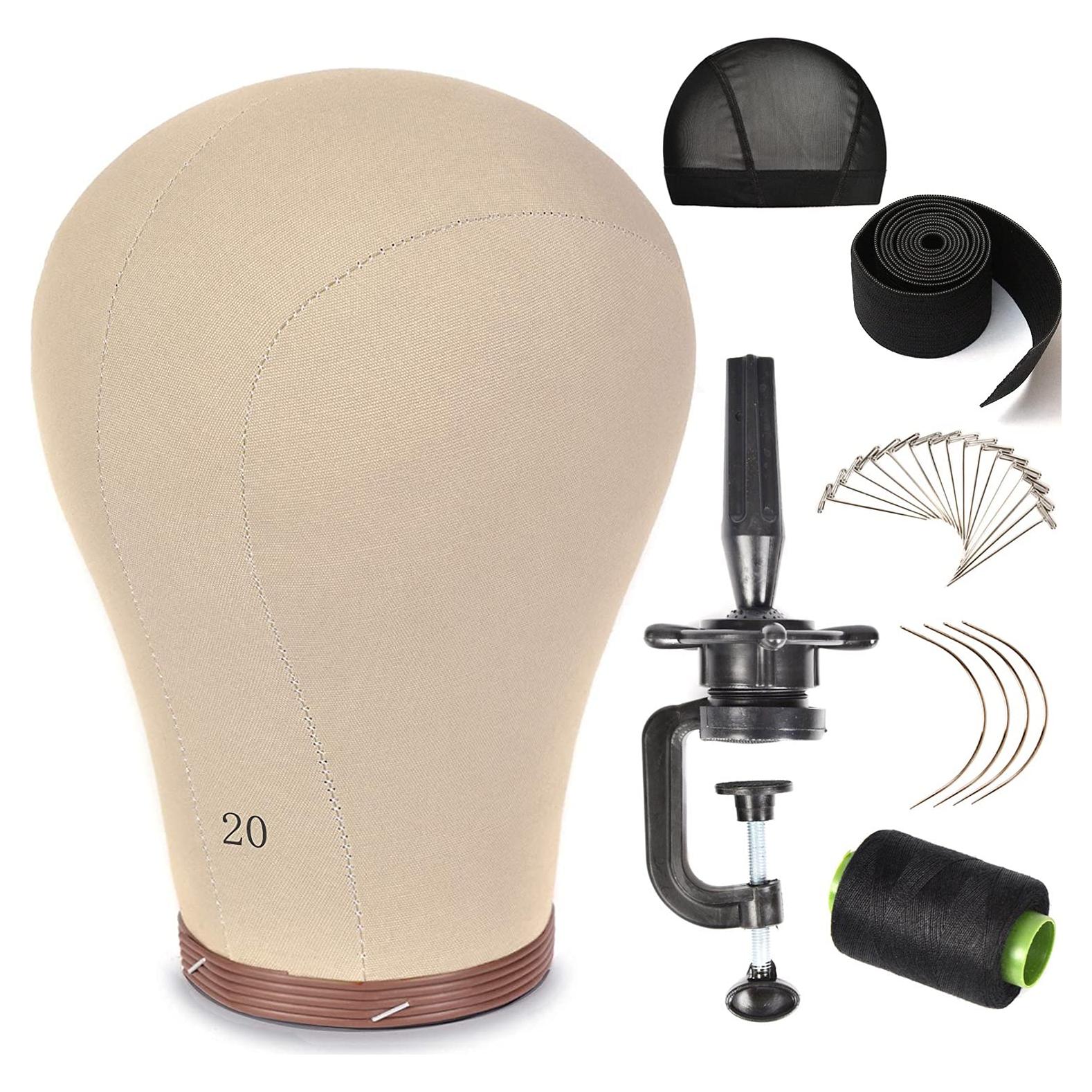 Cabeza de Maniquí de Lienzo de Corcho ZGCYSMHT 50 cm con Soporte