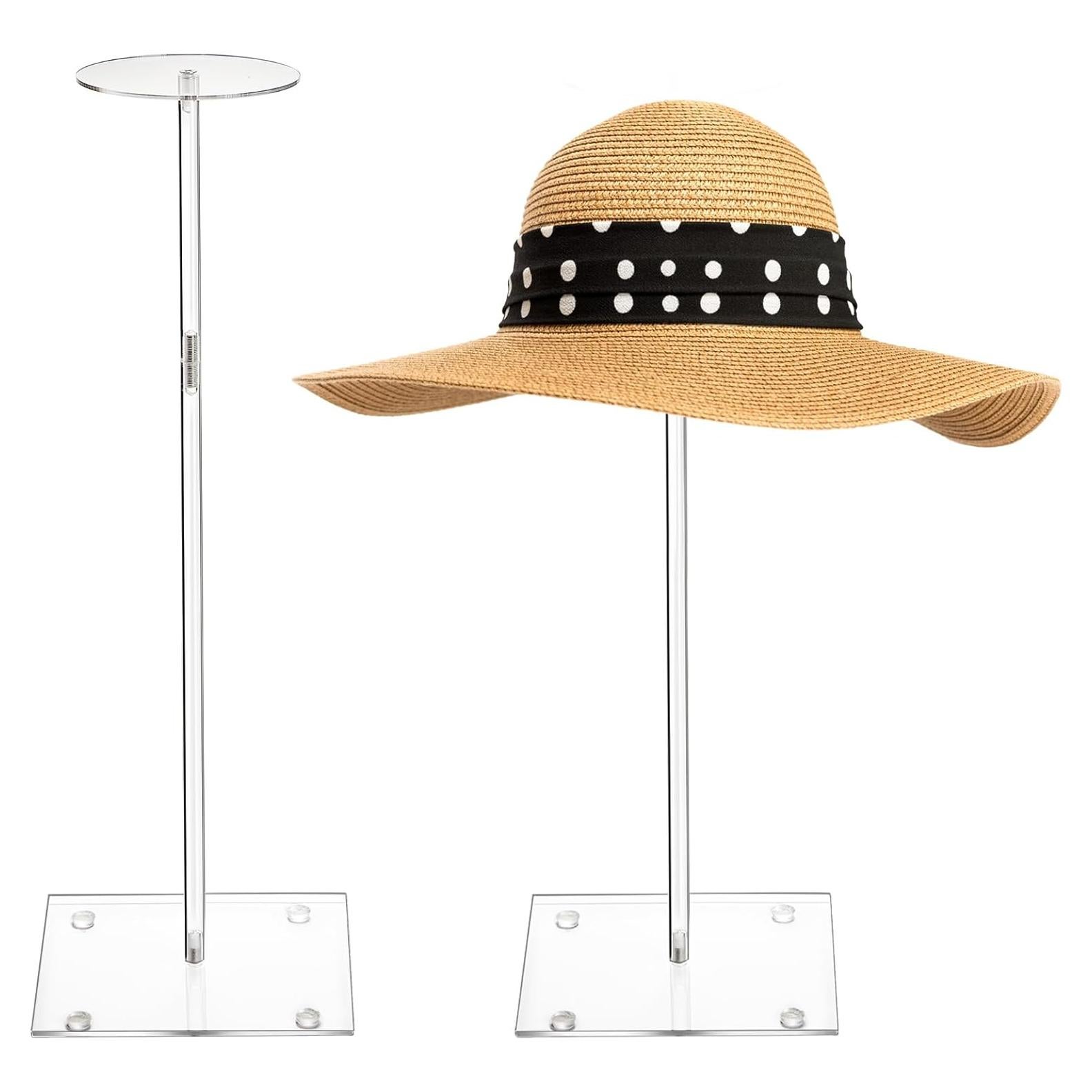 Soporte de Sombrero Acrílico Peohud Ajustable 43 cm - 2 Pcs