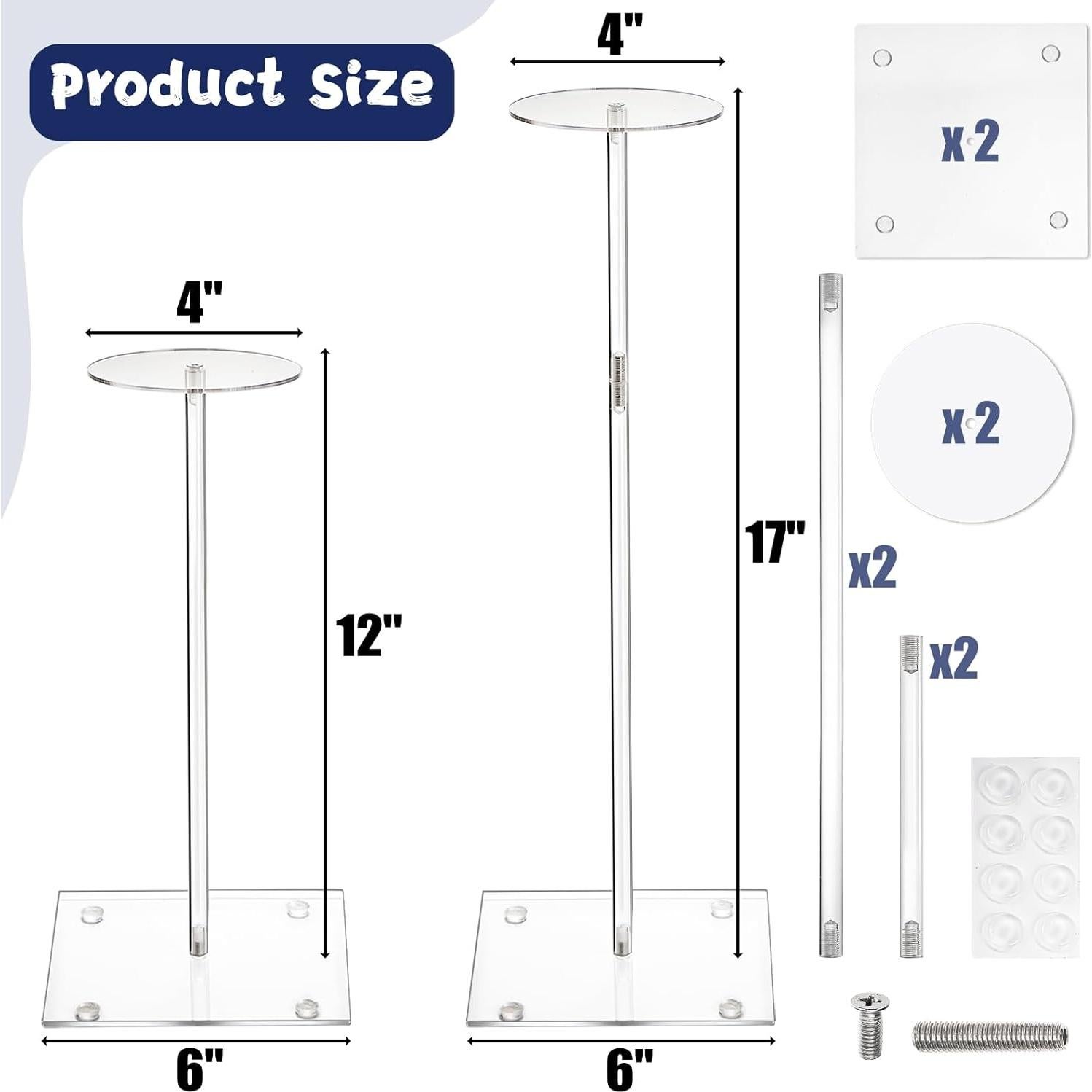 Soporte de Sombrero Acrílico Peohud Ajustable 43 cm - 2 Pcs