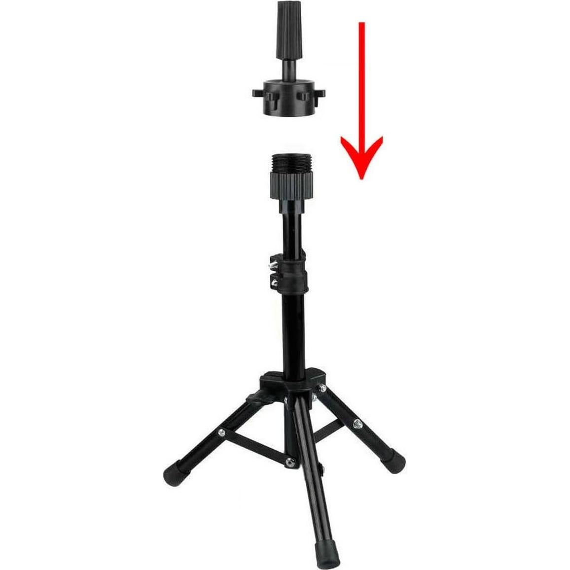 Soporte de Peluca Trípode Ajustable Metal XUCHANG 30 cm