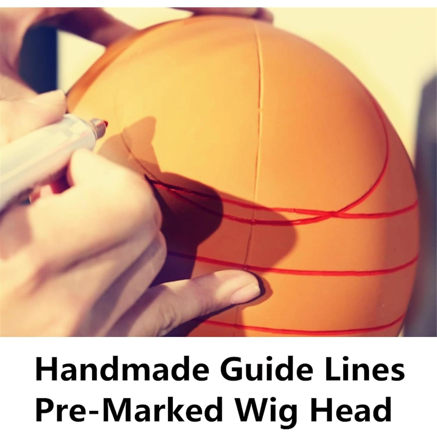 Cabeza de Maniquí para Pelucas COMMGOAL 22" Pre-Marcada