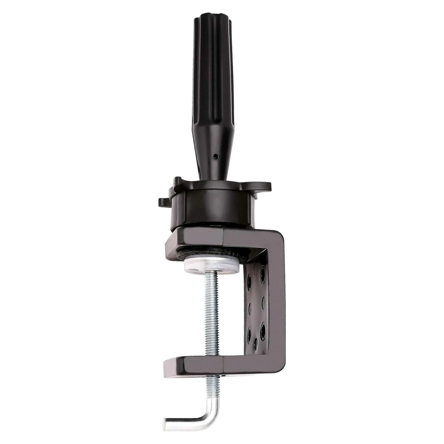 Cabeza de Maniquí de Cabello Humano con Soporte de Mesa Metal 12cm