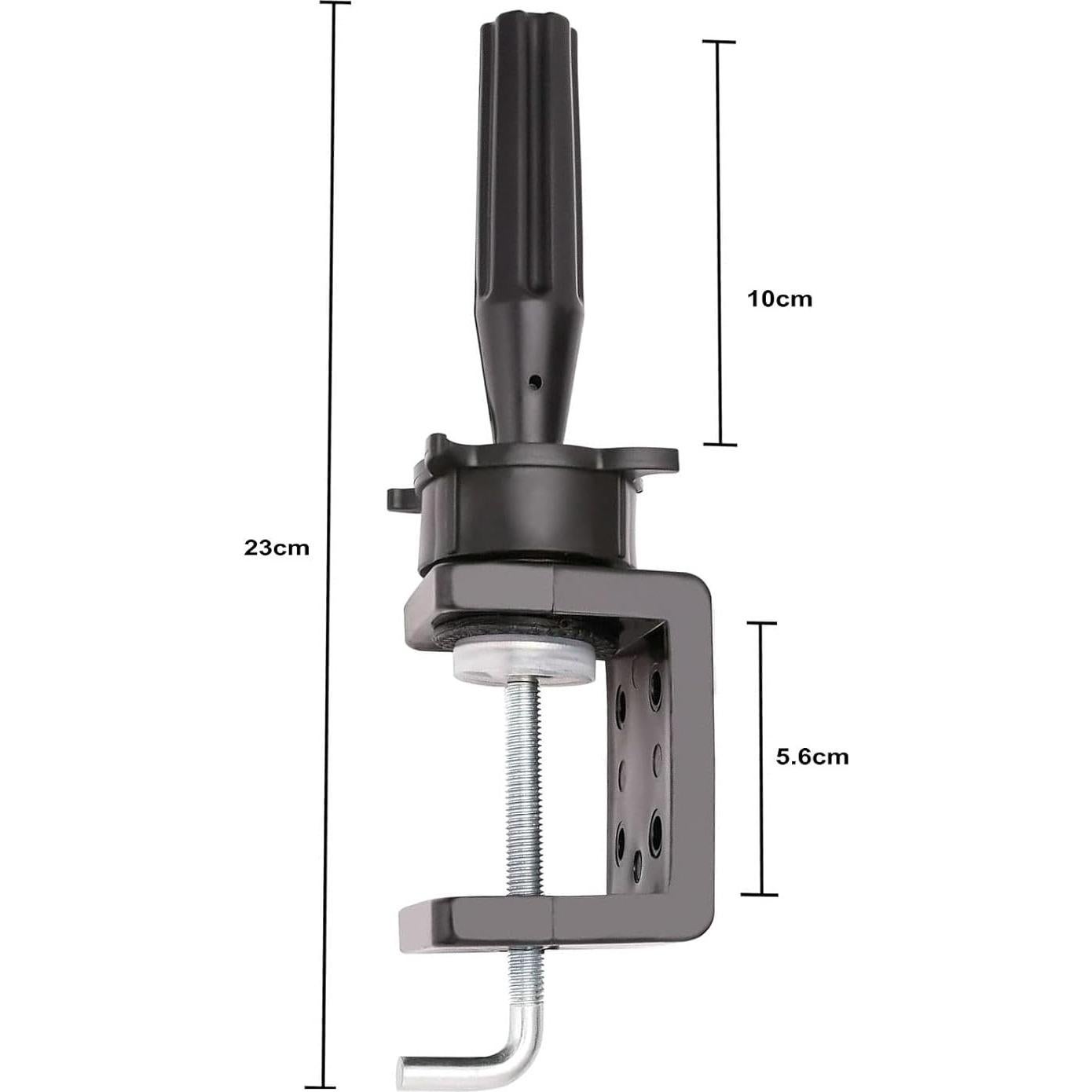 Cabeza de Maniquí de Cabello Humano con Soporte de Mesa Metal 12cm
