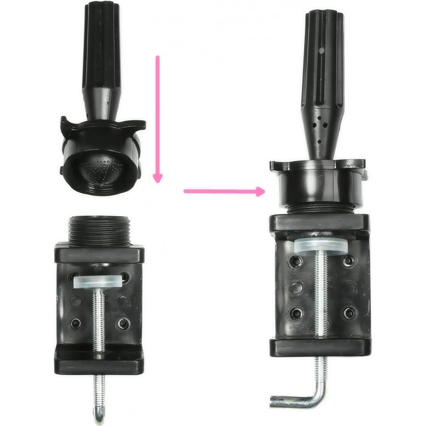 Cabeza de Maniquí de Cabello Humano con Soporte de Mesa Metal 12cm