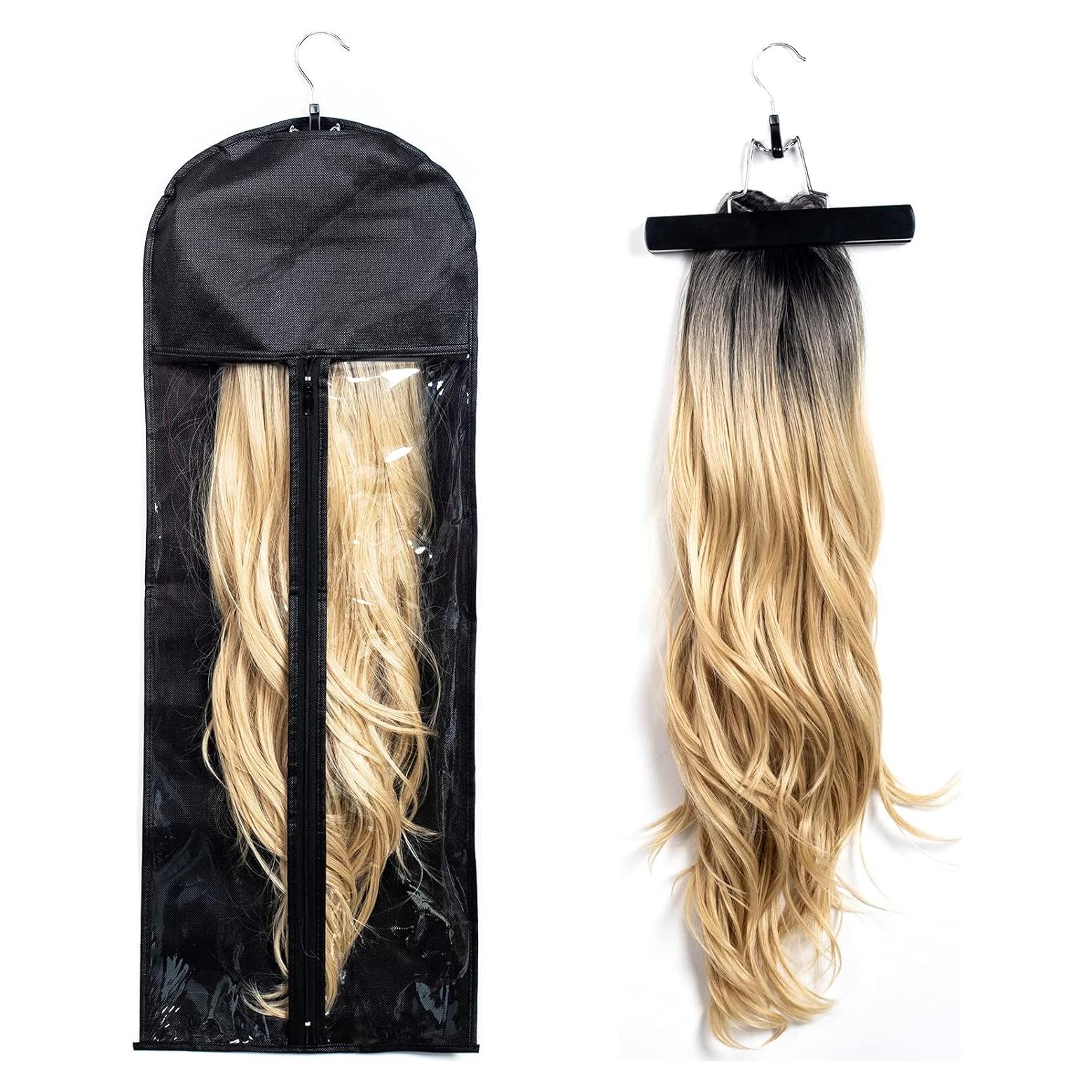 Bolsa de Almacenamiento para Extensiones de Cabello RJMBMUP 80 cm Negra