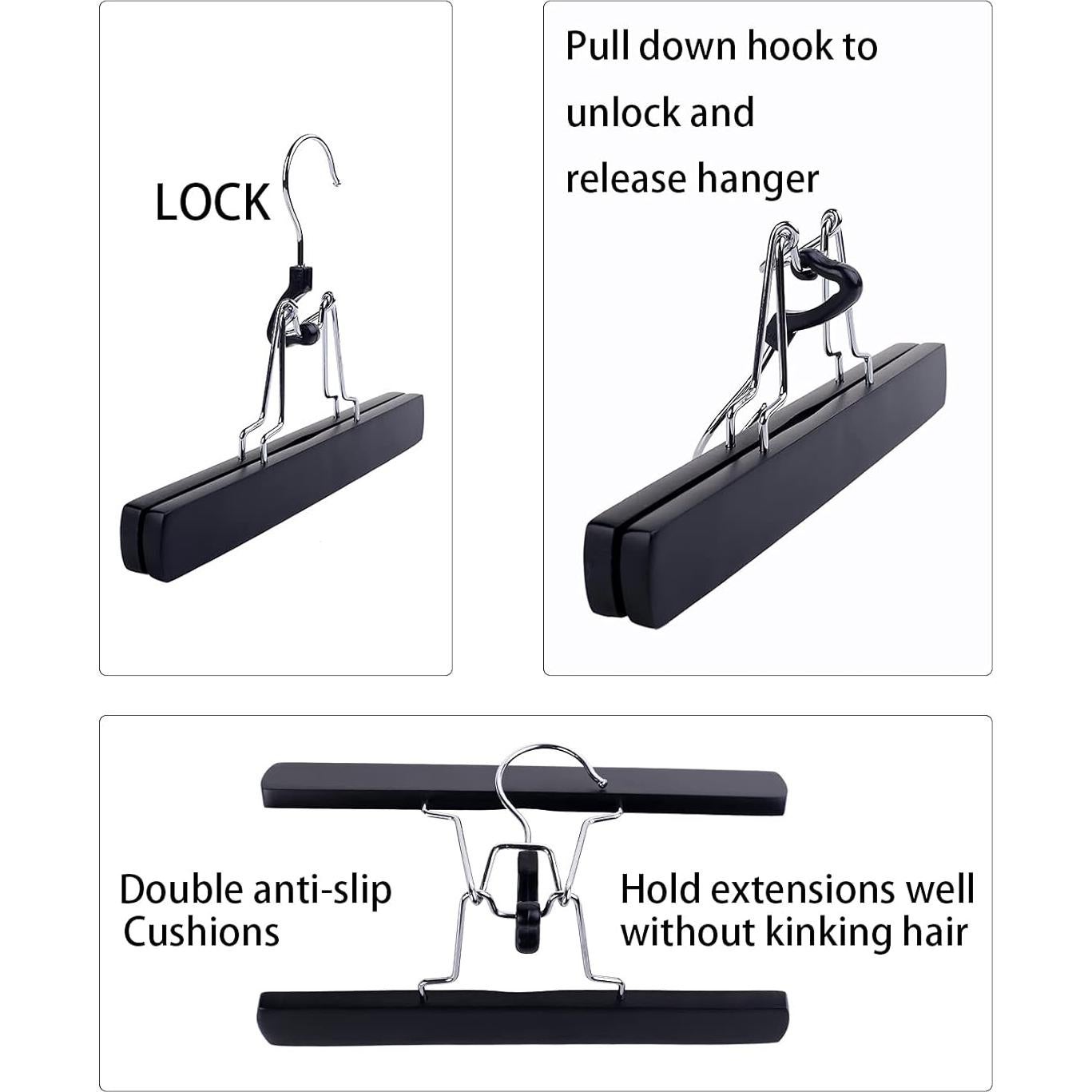 Bolsa de Almacenamiento para Extensiones de Cabello RJMBMUP 80 cm Negra