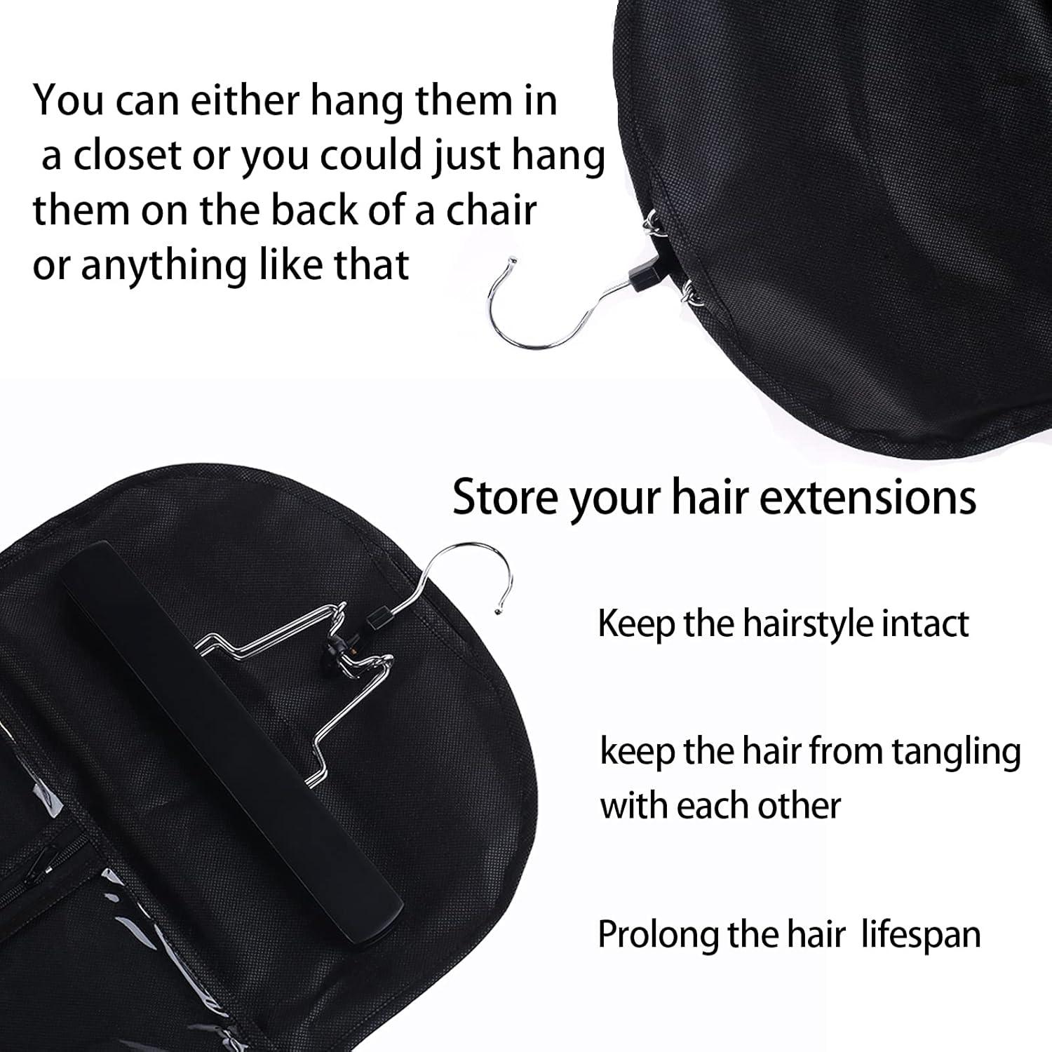 Bolsa de Almacenamiento para Extensiones de Cabello RJMBMUP 80 cm Negra