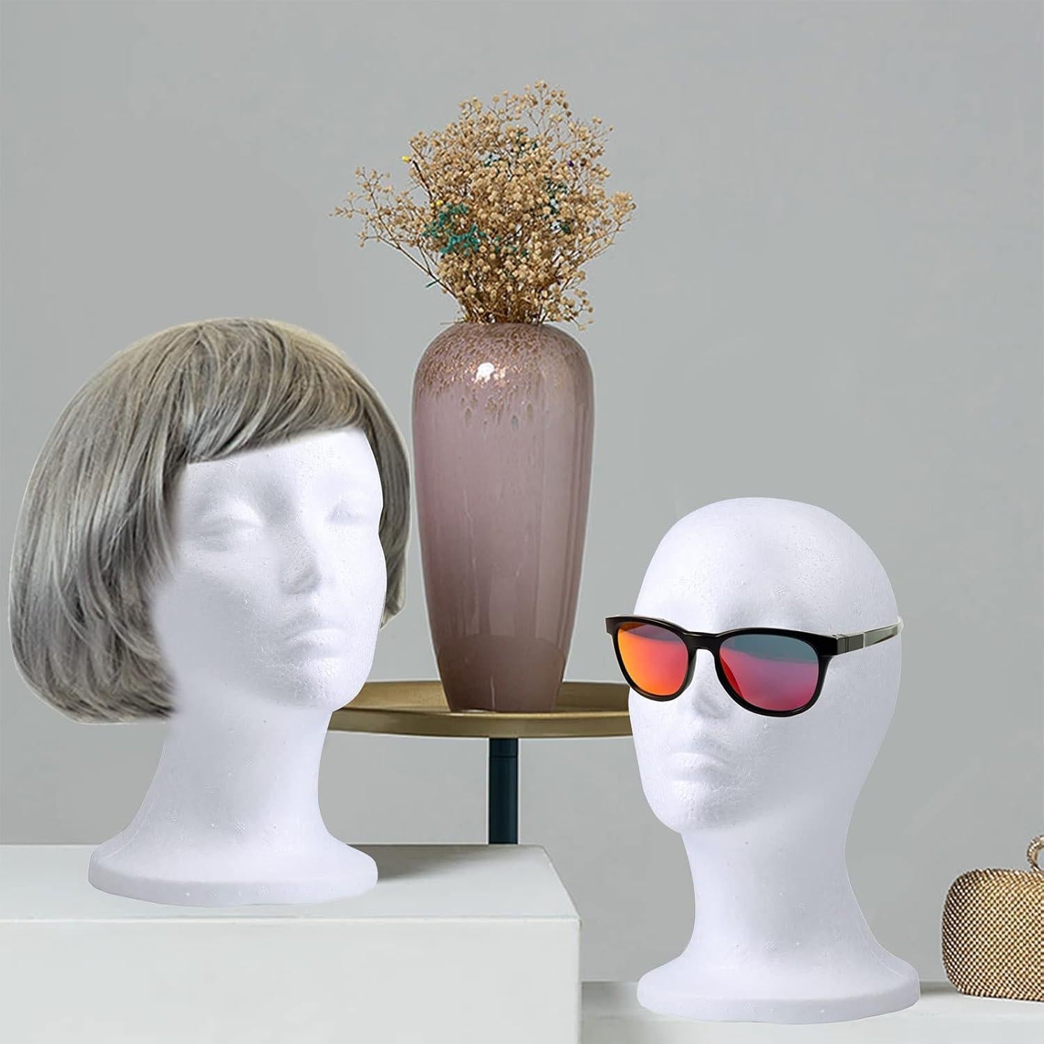 Cabeza de Maniquí de Espuma 3 Piezas Foraineam 28 cm