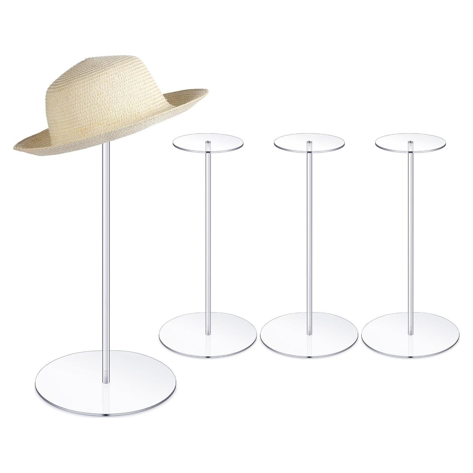 Soporte para Sombreros Acrílico Transparente 30 cm - 4 Piezas