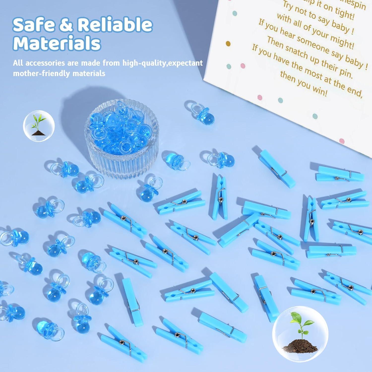 Juego de Pinzas Baby Shower ZJJZGYXINTAI 60 Mini Chupetes