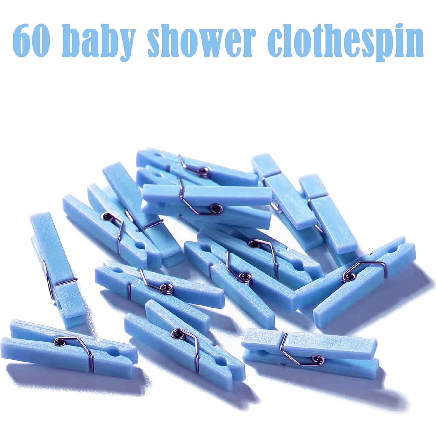 Juego de Pinzas Baby Shower ZJJZGYXINTAI 60 Mini Chupetes