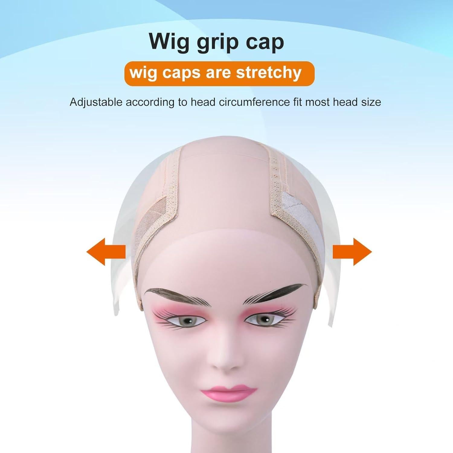 Gorro de Peluca Antideslizante Cabeza de Corcho Talla L Nude