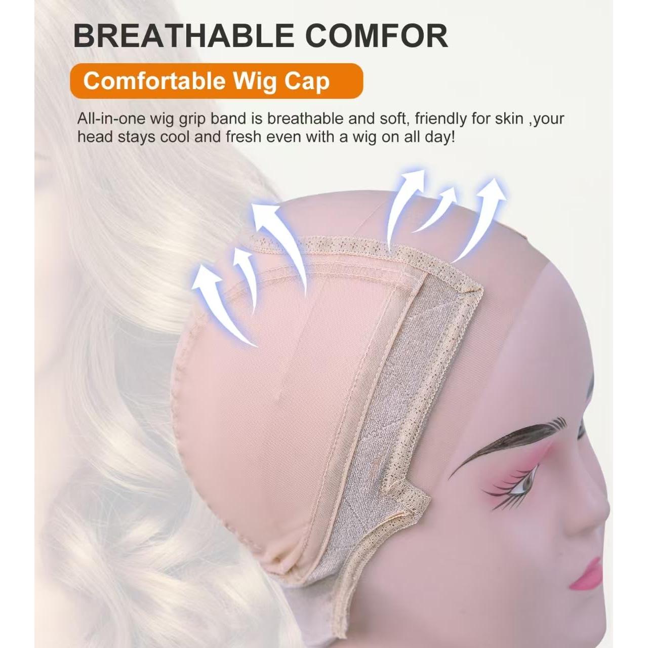 Gorro de Peluca Antideslizante Cabeza de Corcho Talla L Nude