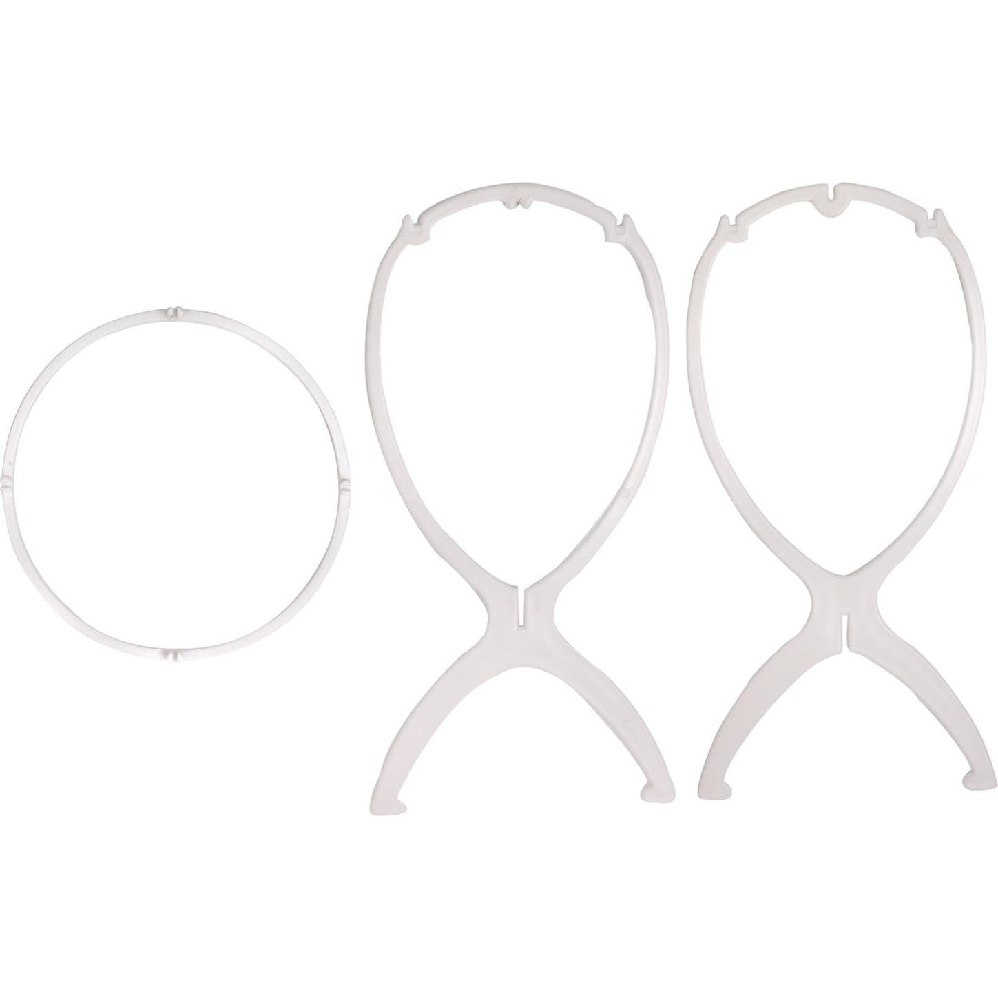 Soporte para Pelucas Plegable MapofBeauty 2 Piezas Blanco
