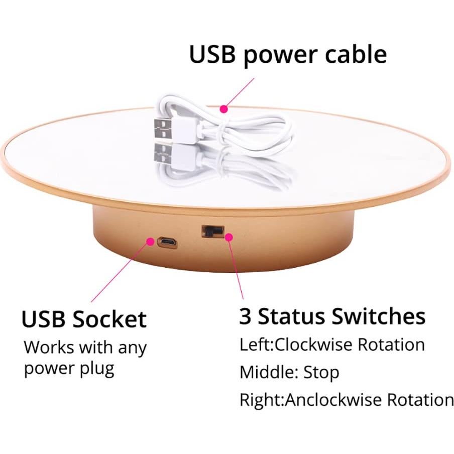 Soporte de Exhibición Rotatorio Motorizado Nunify 25cm 8kg