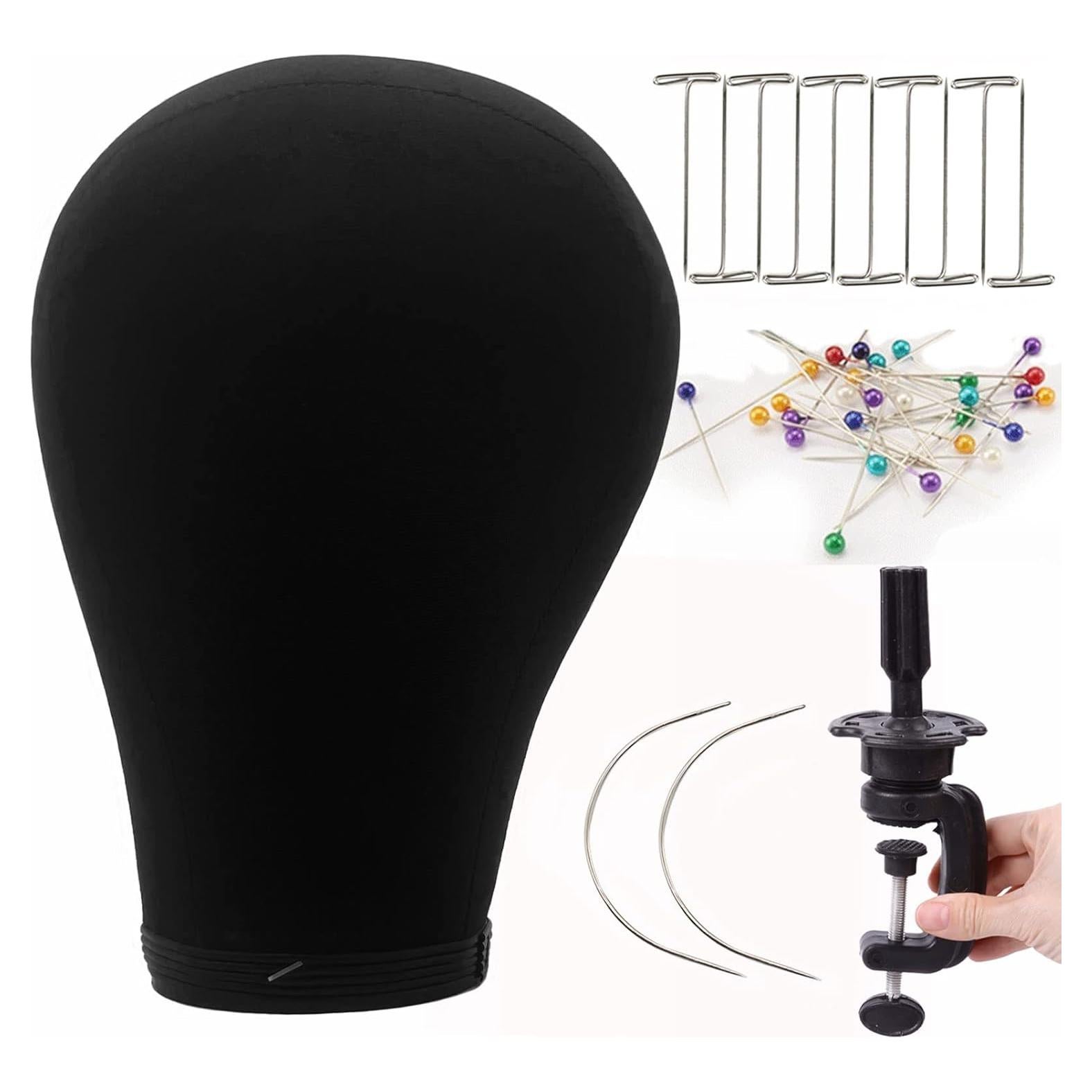 Soporte de Cabeza de Peluca Dazzle 22" (55.88 cm) Lona Negra