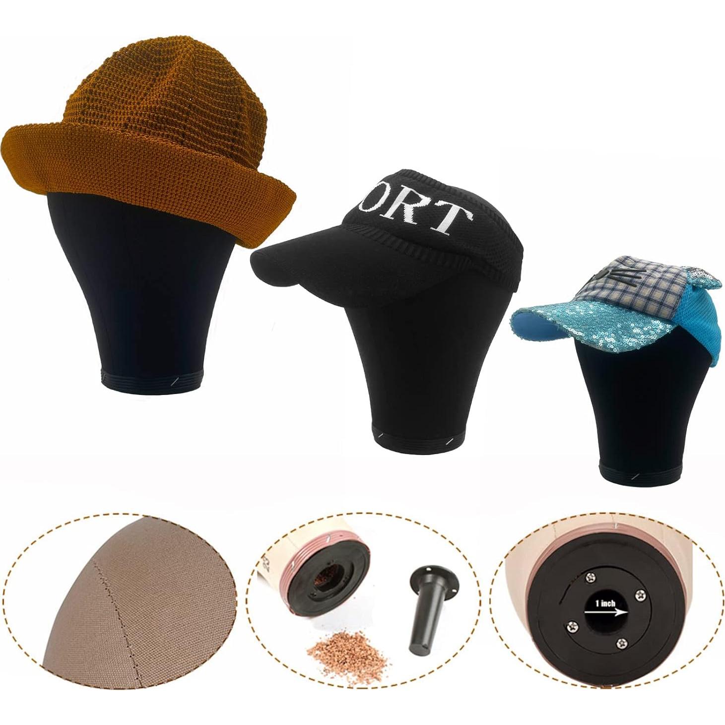 Soporte de Cabeza de Peluca Dazzle 22" (55.88 cm) Lona Negra