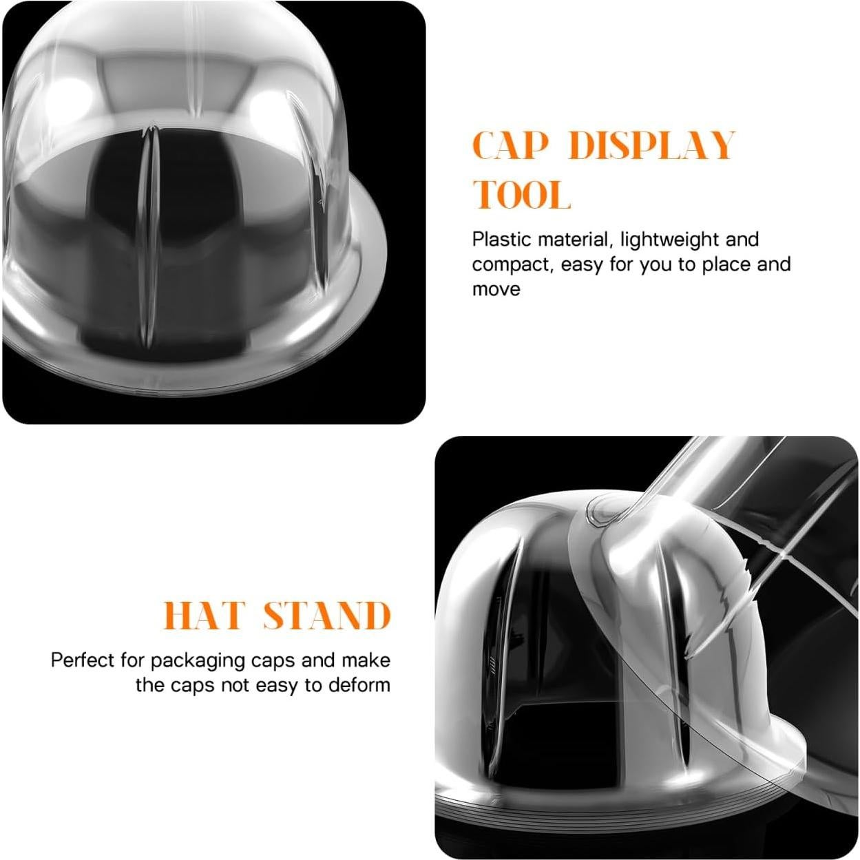 Soportes para Sombreros GALPADA 8 Piezas PVC Blanco 57cm