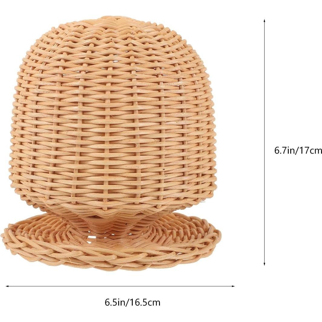 Soporte para Sombreros TEHAUX Redondo de Mimbre 17 cm