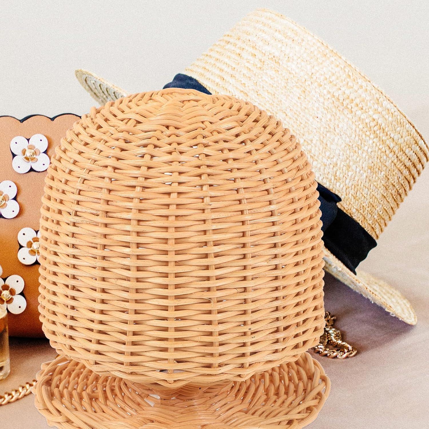 Soporte para Sombreros TEHAUX Redondo de Mimbre 17 cm