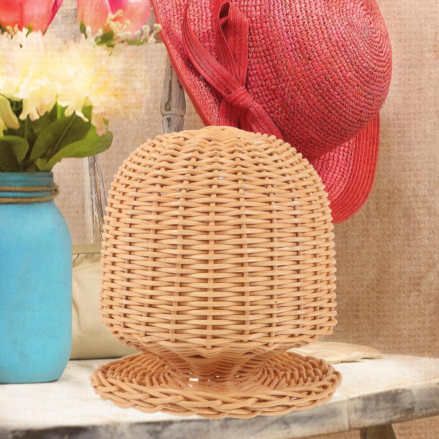 Soporte para Sombreros TEHAUX Redondo de Mimbre 17 cm