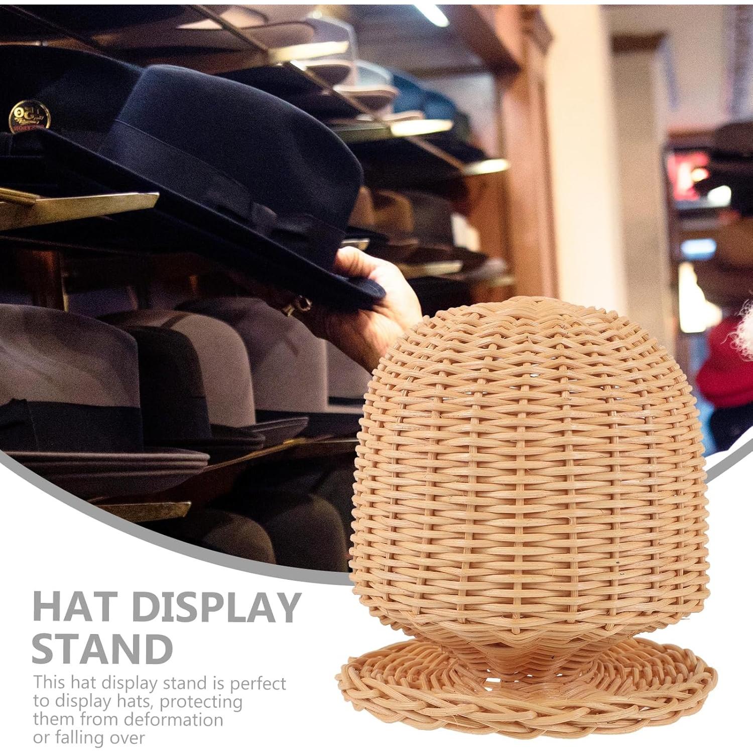 Soporte para Sombreros TEHAUX Redondo de Mimbre 17 cm