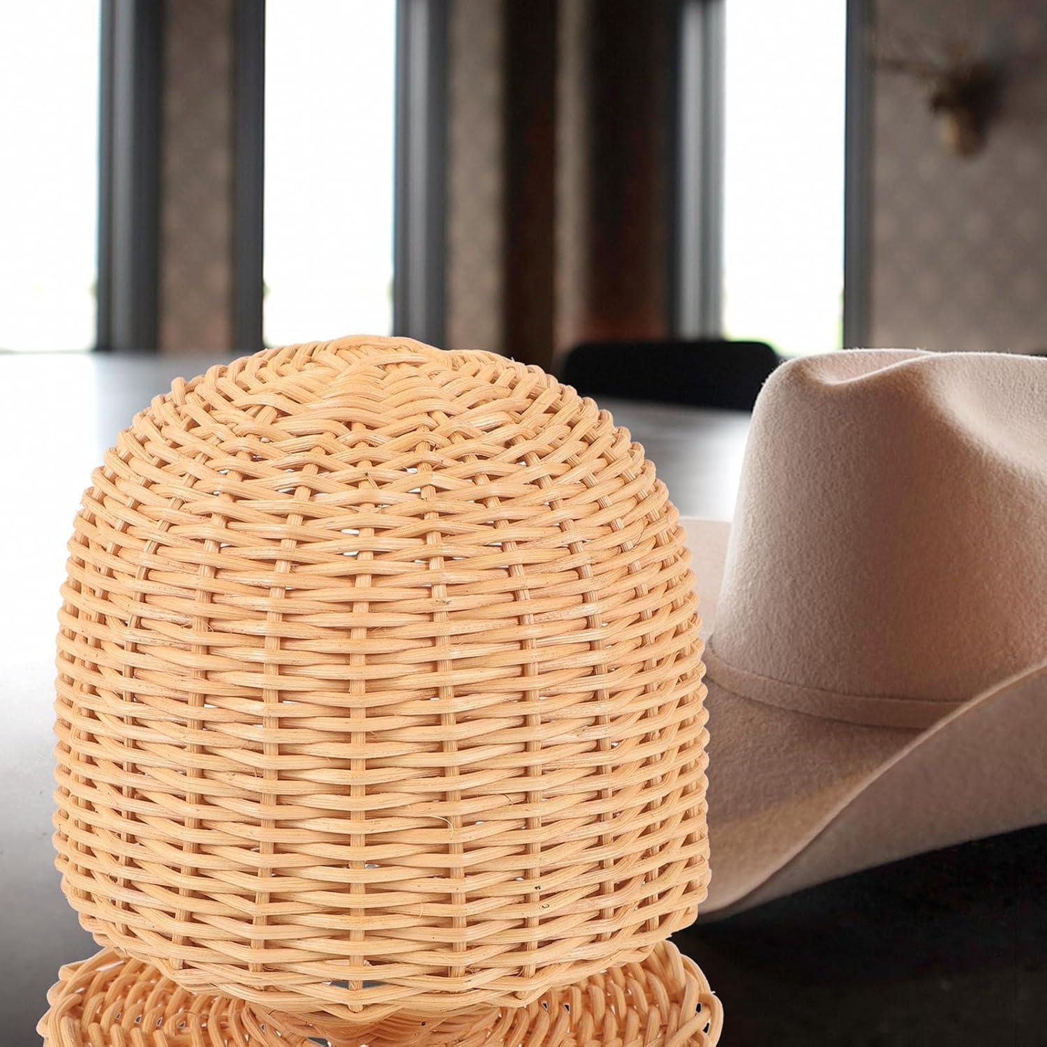 Soporte para Sombreros TEHAUX Redondo de Mimbre 17 cm