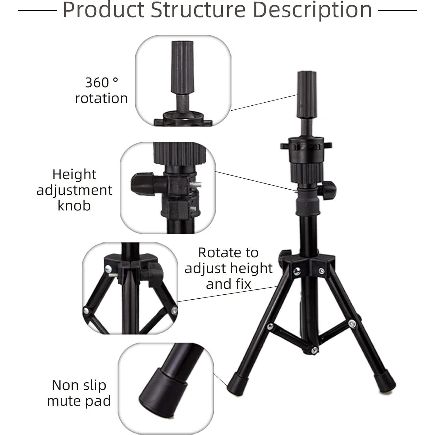 Cabeza de Maniquí 40 cm JMHAIR Cabello Real para Estilismo