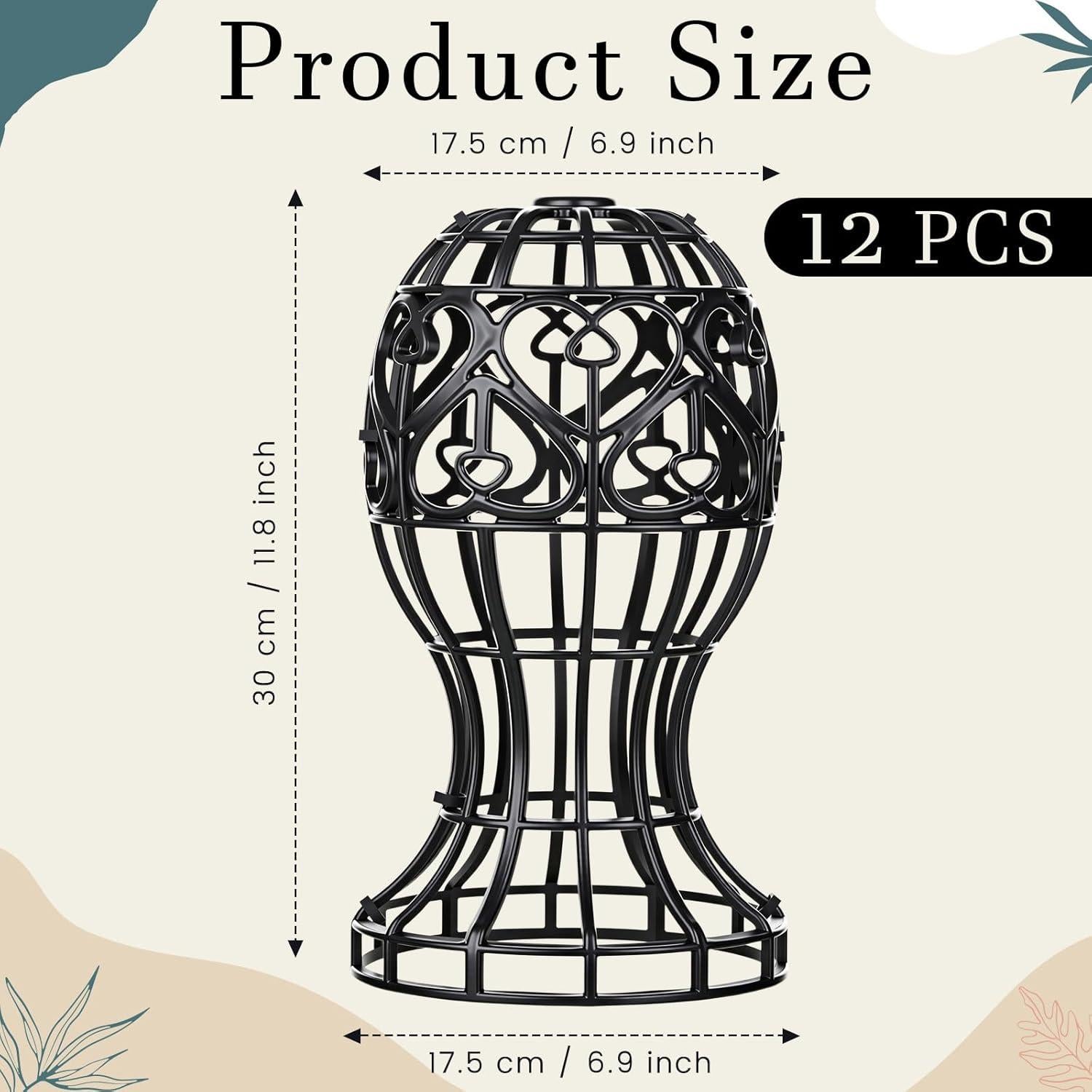 Paquete de 12 Soportes para Pelucas Otoolling 30x50 cm Negro