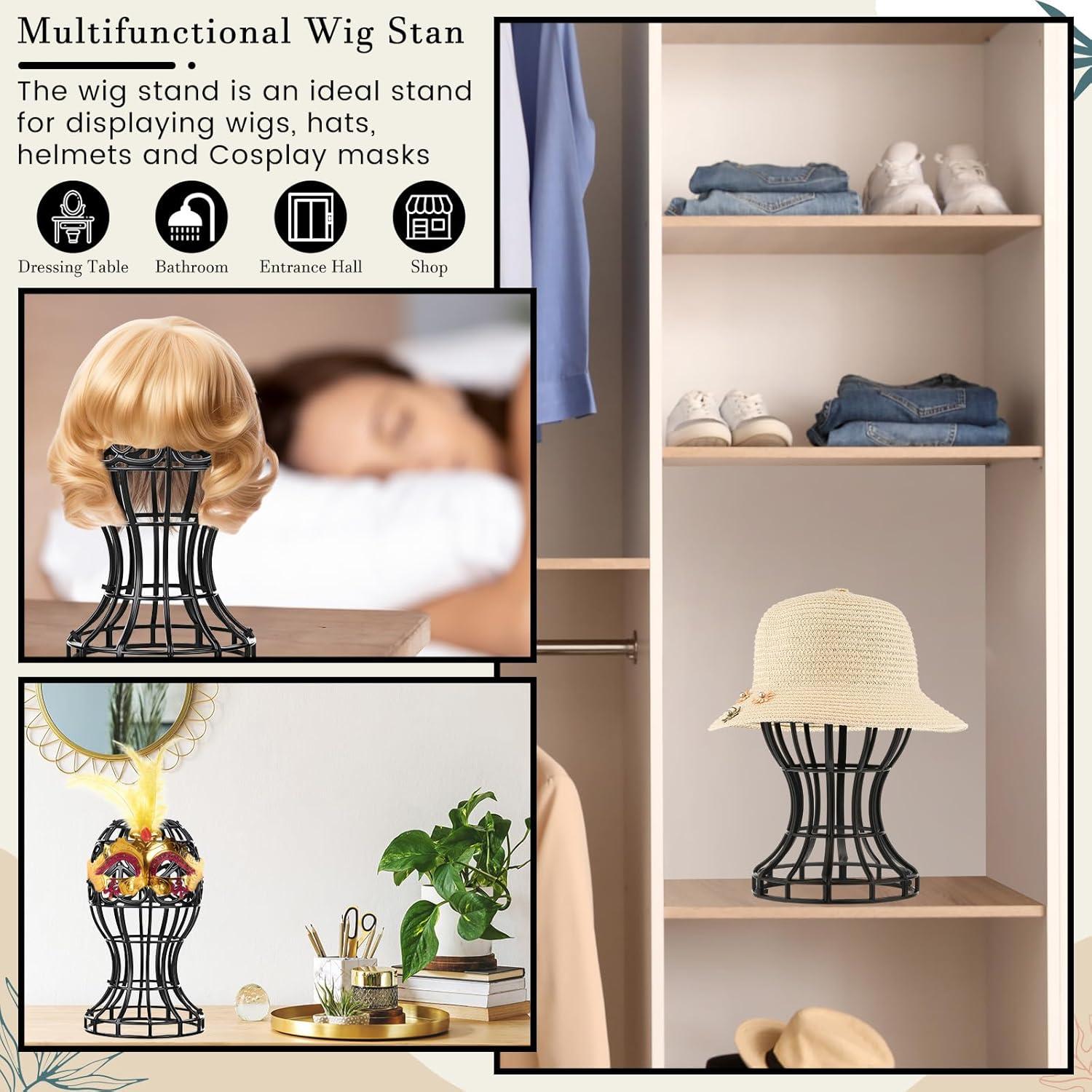 Paquete de 12 Soportes para Pelucas Otoolling 30x50 cm Negro