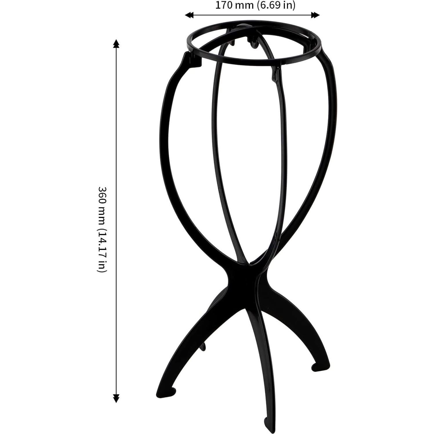 30 Soportes de Peluca JAPCHET Plegables 36 cm Portátiles