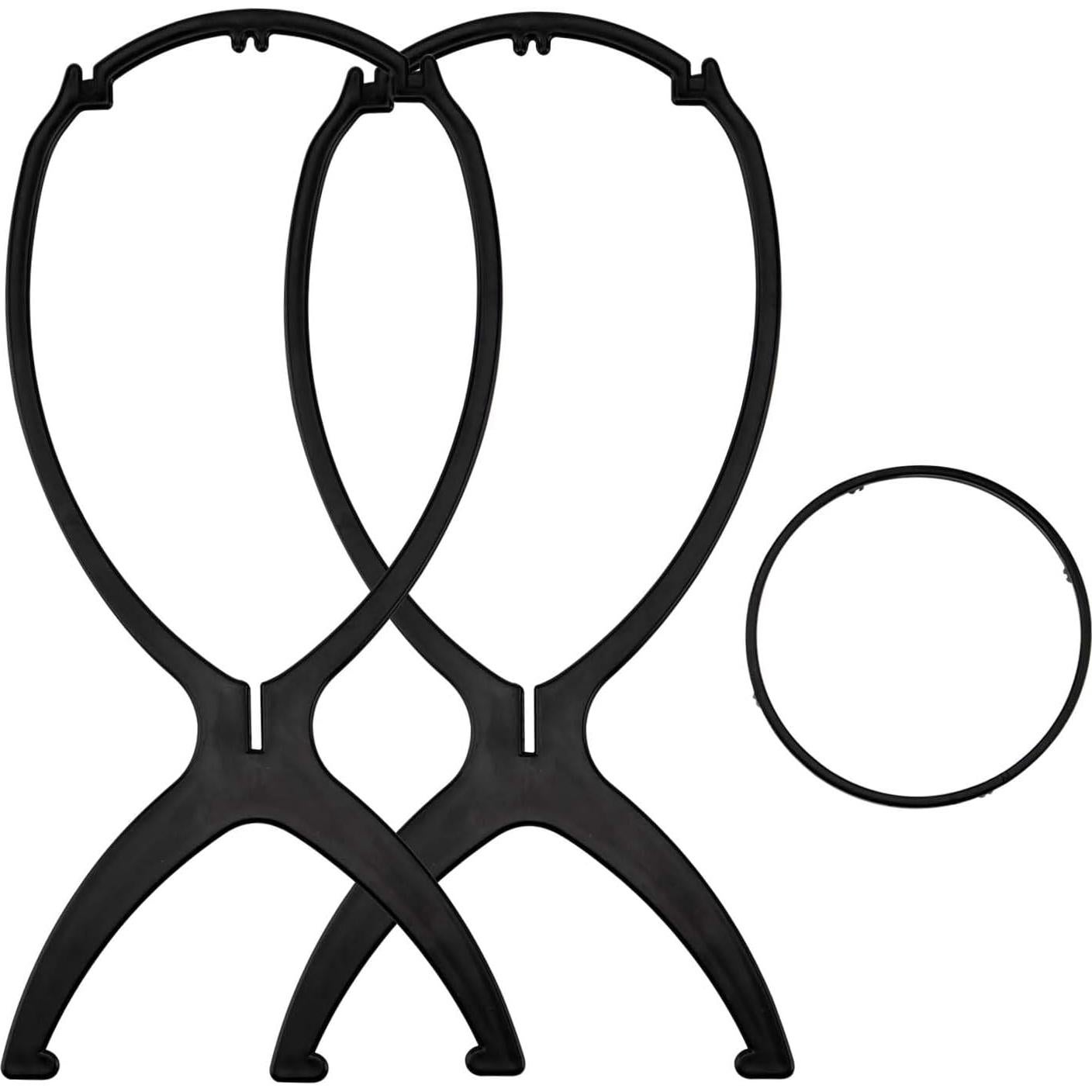 30 Soportes de Peluca JAPCHET Plegables 36 cm Portátiles