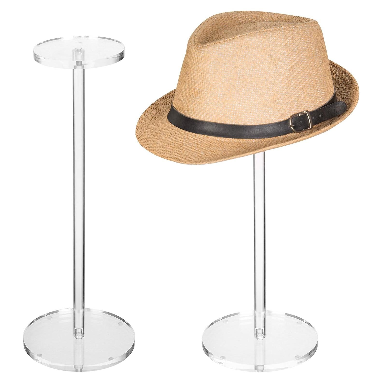 Soporte de Sombreros y Pelucas MyGift Acrílico Transparente 40.6 cm - Juego de 2