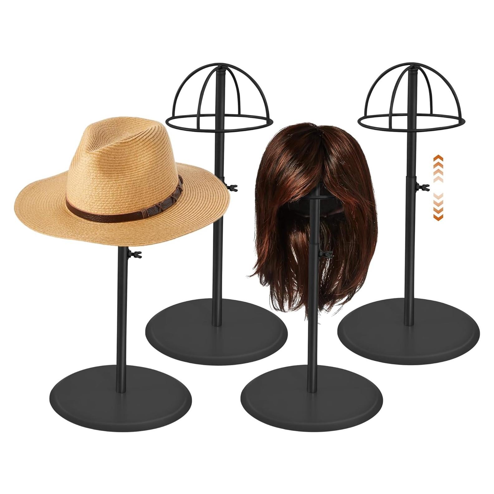 Soporte para Sombreros Koretech Ajustable 30-48 cm 4 Pcs Negro