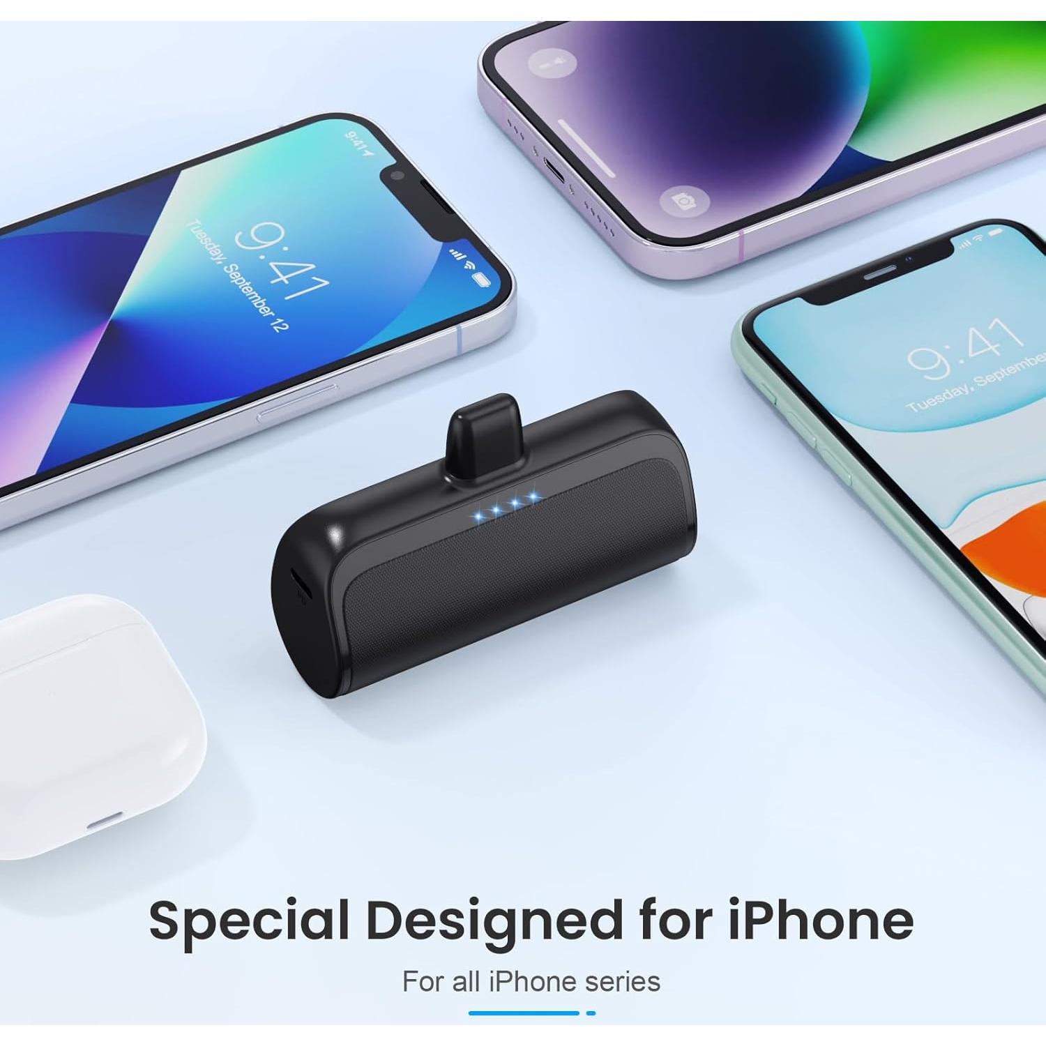 Cargador Portátil Mini Power Bank 5200mAh para iPhone