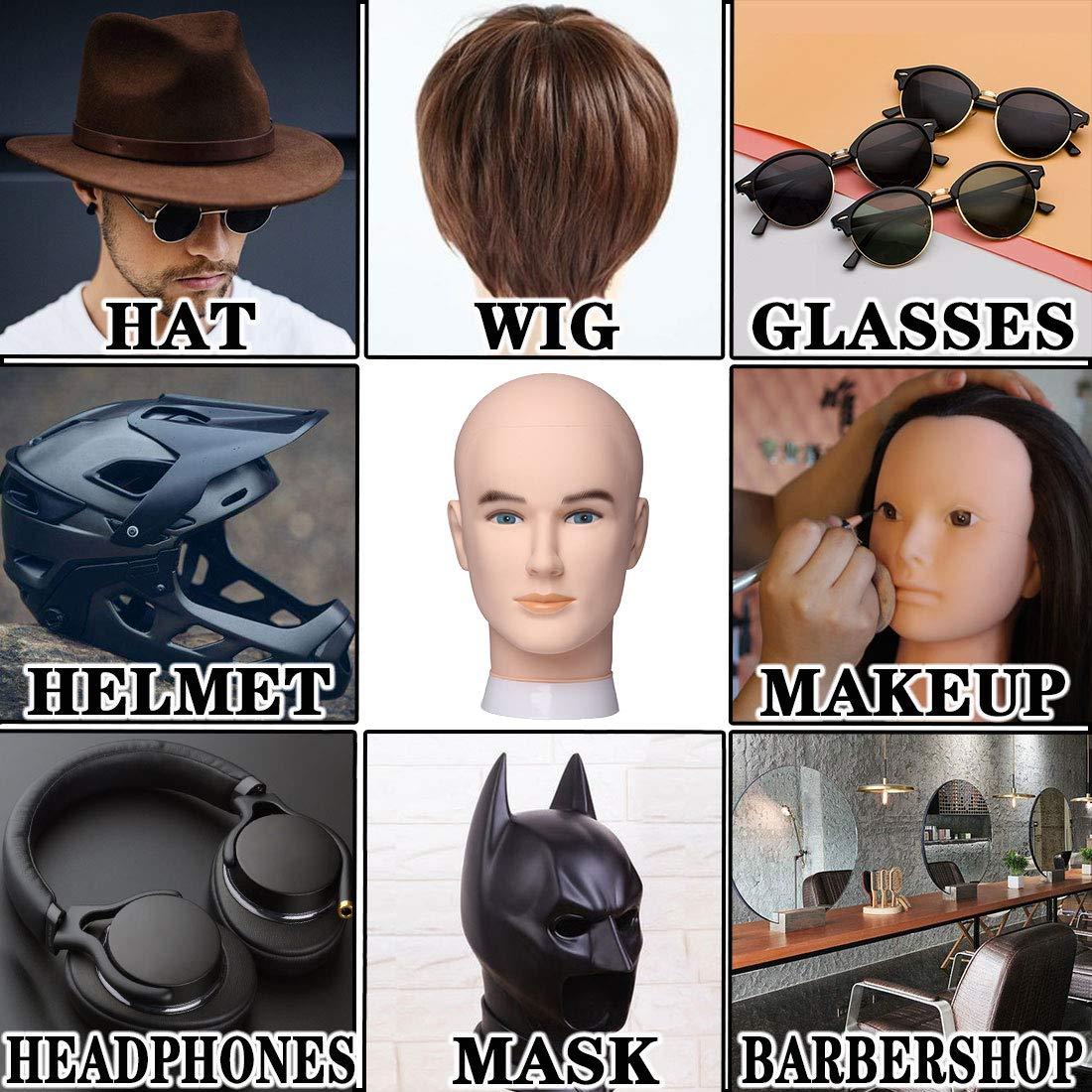 Cabeza de Maniquí Calvo Newshair para Pelucas 27 CM Blanca