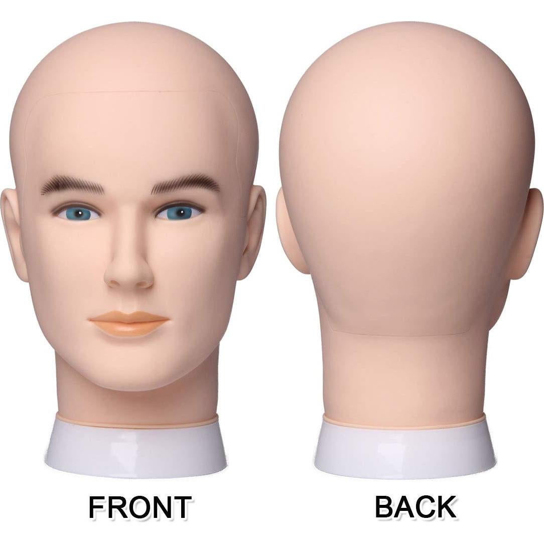 Cabeza de Maniquí Calvo Newshair para Pelucas 27 CM Blanca