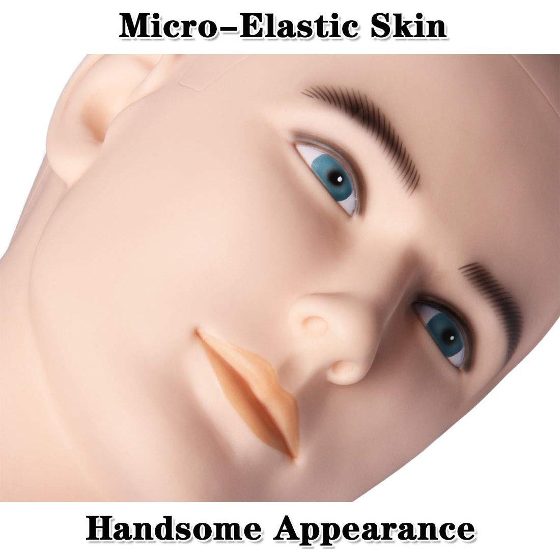 Cabeza de Maniquí Calvo Newshair para Pelucas 27 CM Blanca