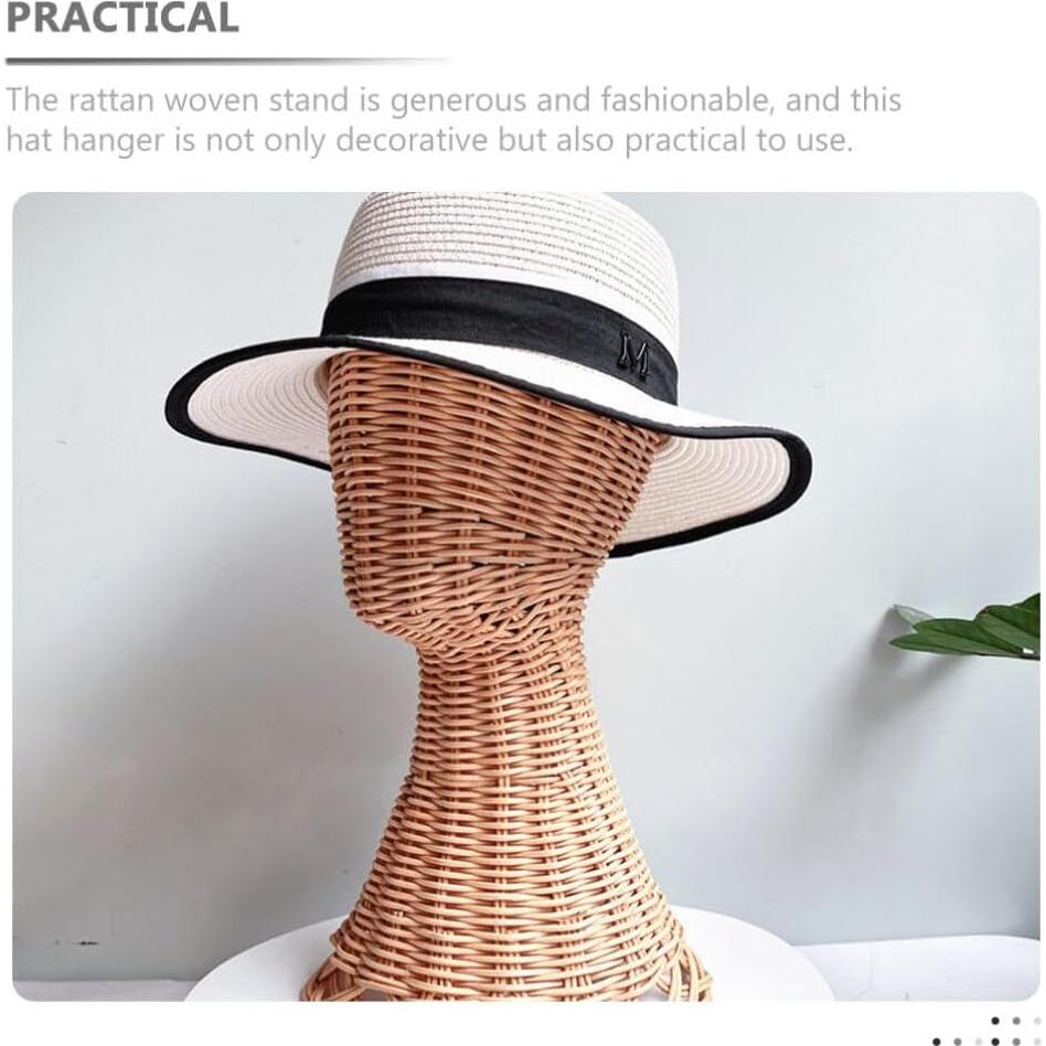 Soporte de Exhibición para Sombreros EXCEART - Ratan Chocolate