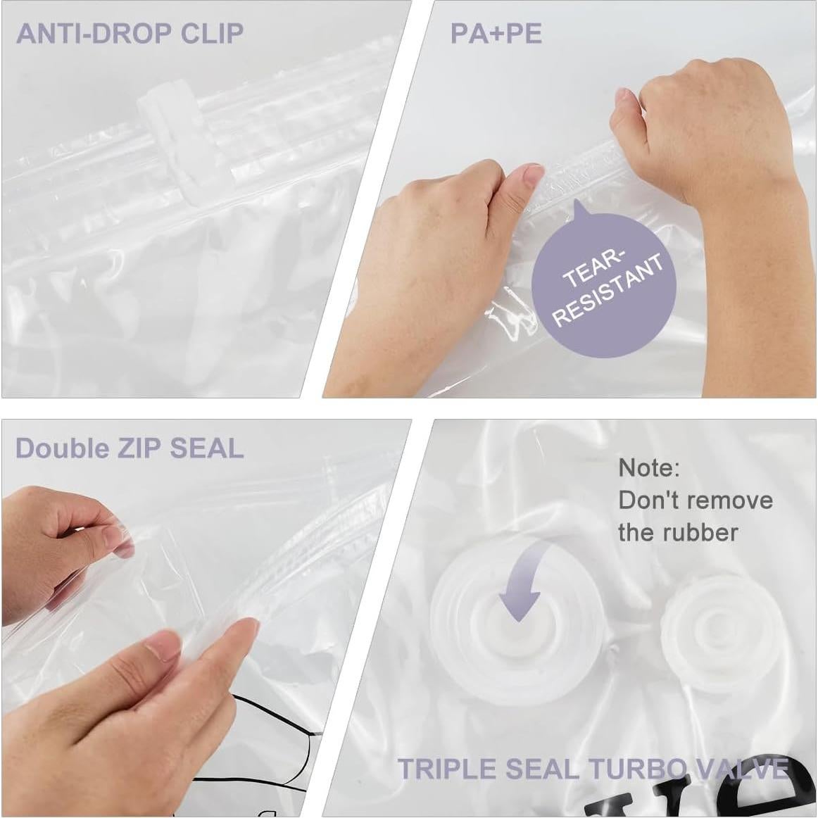 Bolsas de Almacenamiento al Vacío MILEBAS 5 Pack 110x70cm