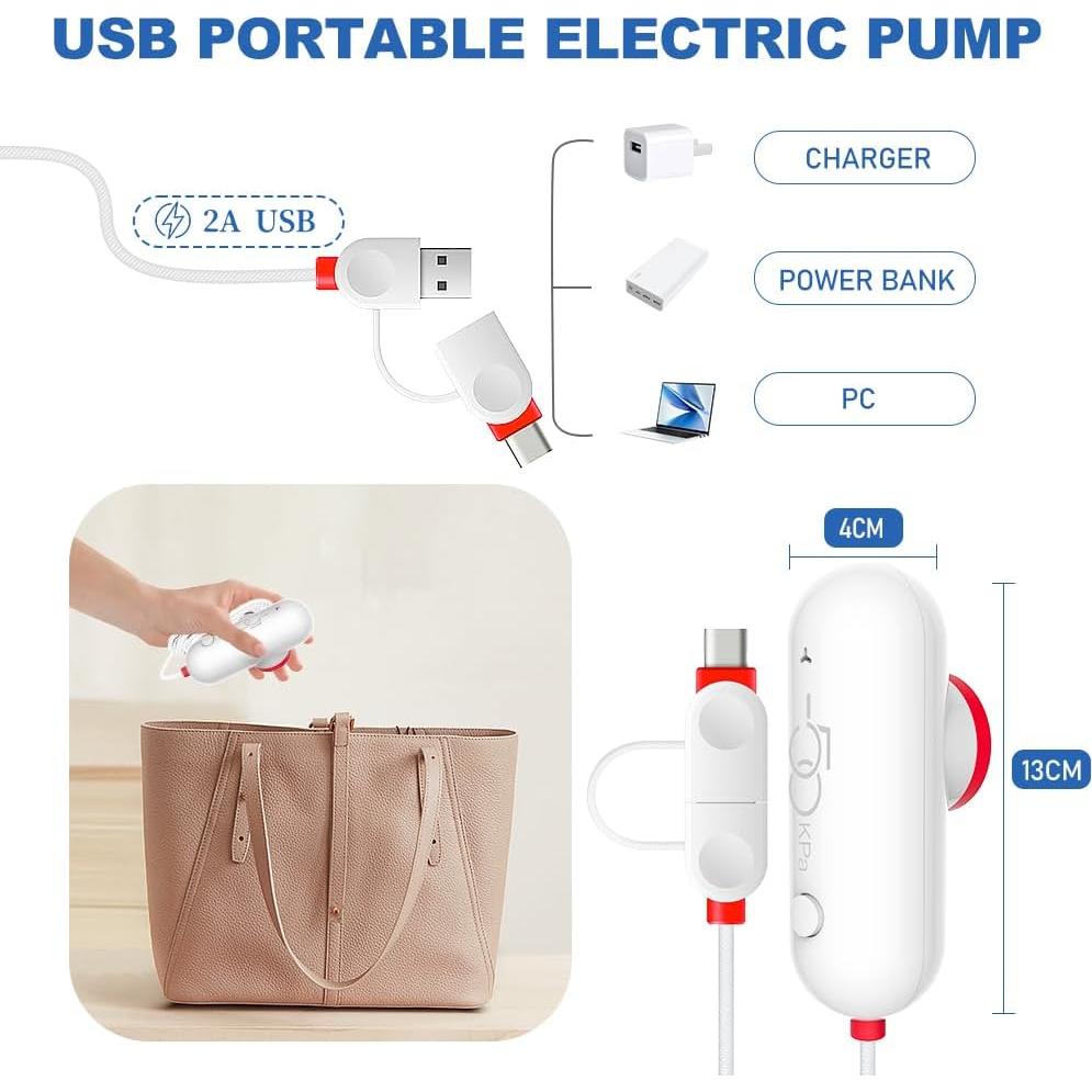 Paquete de 9 Bolsas de Almacenamiento al Vacío Vacbird con Bomba USB